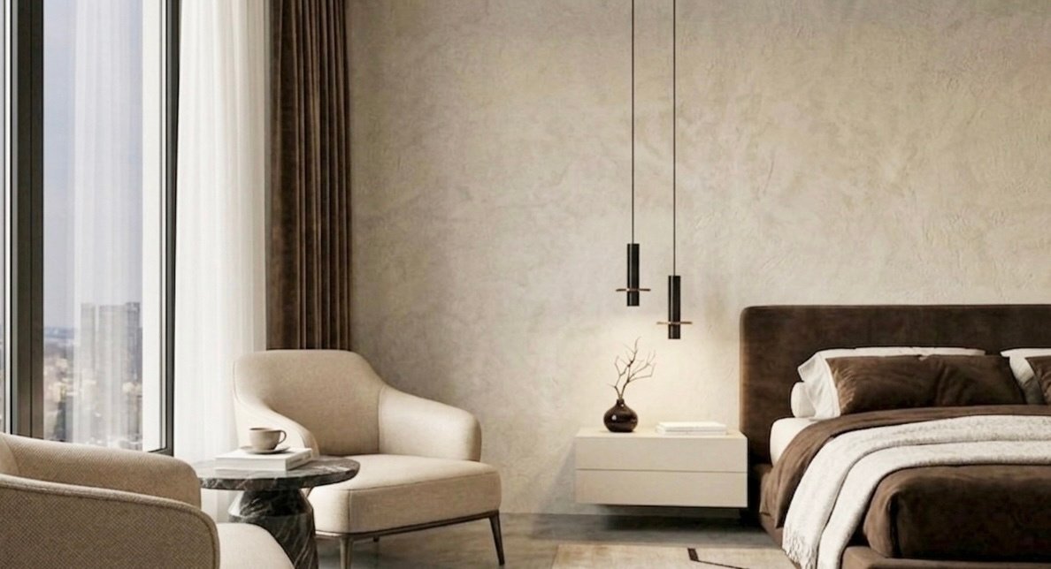 Modern minimalist bedroom