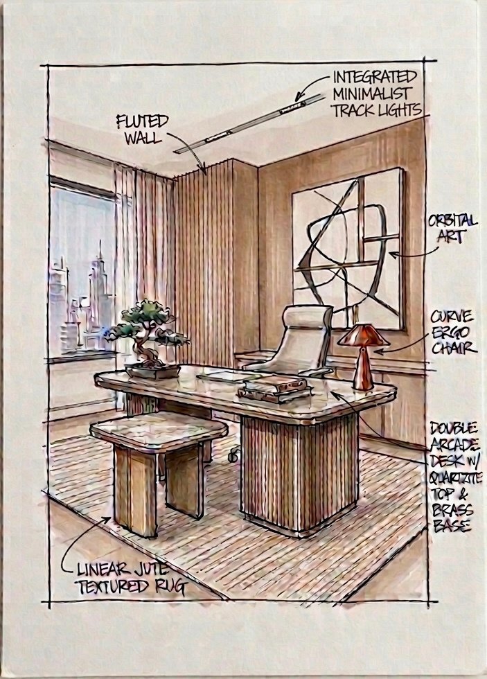 Office interior design concept