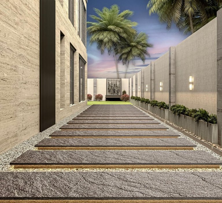 Modern exterior landscape design